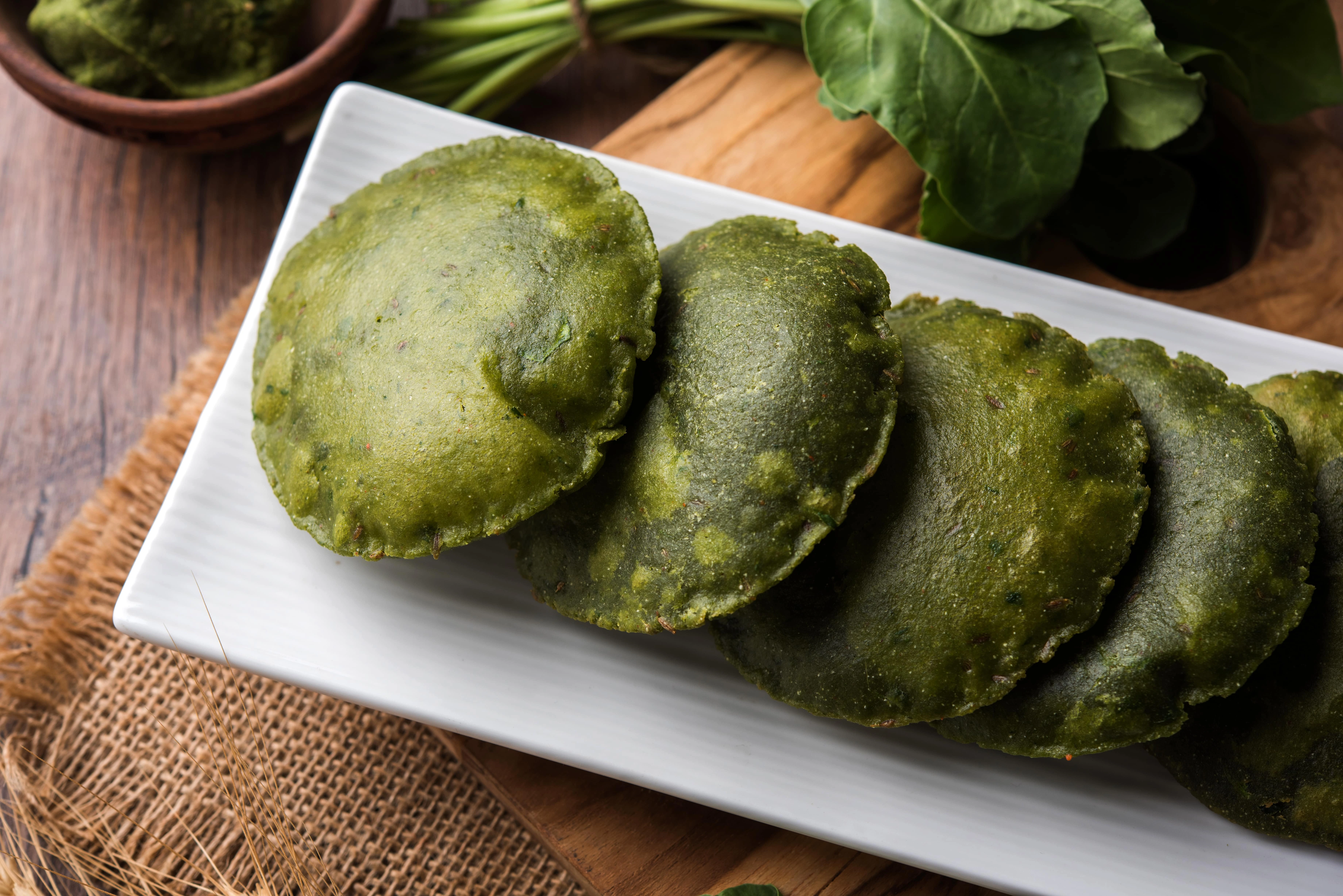 spinach puri